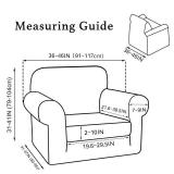 Turquoize 2 Piece Chair Covers Chair Slipcovers For Living Room Armchair Sofa Covers Chair Couch Cover with Arms Washable Furniture Protector for Chairs Feature Thick Jacquard Fabric (Chair, Burgundy)