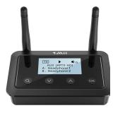 1Mii B03+ Bluetooth Transmitter Receiver for TV Home Stereo, Long Range Bluetooth 5.3 Adapter for TV Audio with Screen, aptX Low Latency & HD & AD, Optical RCA AUX 3.5mm Inputs/Outputs