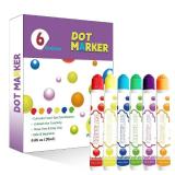 Dardugo Dot Markers, 6 Colors Bingo Daubers, Washable,Non-Toxic, Acid-Free,Comfortable for Toddlers 1 2 3 4 5 Years, Ideal for Art and Crafts