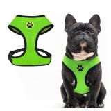 BINGPET No Pull Dog Harness,Soft Mesh Breathable All Weather Vest Harness,Safety Protection Design Durable Adjustable Step-in Easy Walk Dog Harness for Small Medium Large Dogs(Green,M)