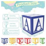 6 Pieces ABC and 123 Balloon Box Back to School Party Decoration 12 X 12 Inch ABC Alphabet Block Boxes Party Favor Balloon Inspire Story Birthday Party Decor for School Celebration Baby Shower