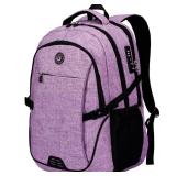 SHRRADOO Anti Theft Laptop Backpack Travel Backpacks with usb Charging Port for Women Men High School College Backpack Computer Bag Fits 17 Inch Laptop,Purple