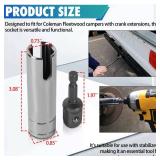 Aussio Trailer Crank Handle Fits for Coleman Fleetwood Pop Up RV Crank Handles Replacement 3/8 Socket Popup Trailer Accessories RV Replacement Cranks Handle Pop Up Camper Parts