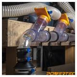 POWERTEC 70337-P2 2-1/2 Dust Control Flex Cuff w/Adjustable Key Hose Clamps, Hose Connector Rubber Cuff Coupler for Woodworking Dust Collection Fittings, Dust Collector Accessories & Machinery, 2 PK