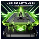 Esanik [2+2 Pack for iPhone 16 Privacy Screen Protector Anti-Spy Tempered Glass & Camera Lens Cover, Military-Grade 9H Hardness, Anti-Scratch, Flawless Fit Tray