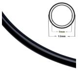Eastrans 3/8 ID Silicone Tubing, Food Grade 3/8 ID x 1/2 OD Flexible Pure Silicone Hoses High Temp for Home Brewing,5 Feet Length,Black