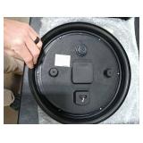 JENLYSTIME 12 Inch Indoor/Outdoor Retro Waterproof Wall Clock with Thermometer Silent Round Quartz Battery Operated Easy to Read Decorative for Kitchen Patio,Bathroom,Deck,Porch,Pool(Silver)