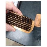 Viking Revolution Beard Comb & Beard Brush Set for Men -- Natural Boar Bristle Brush and Dual Action Pear Wood Comb w/Velvet Travel Pouch - Great for Grooming Beards and Mustaches