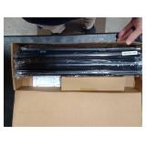 Zeerobee Curtain Rods for Windows 66 to 120, Black Curtain Rod, Adjustable 1 Inch Heavy Duty Outdoor/Indoor Modern Drapery Pole, 32-120