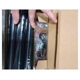 Zeerobee Curtain Rods for Windows 66 to 120, Black Curtain Rod, Adjustable 1 Inch Heavy Duty Outdoor/Indoor Modern Drapery Pole, 32-120