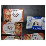 IS4A 10 Pack Bindi for Women, Bindi Jewelry Forehead, Indian Bindi, Bindi Face Jewels Multicolored Face Bindi Stickers