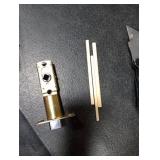 Matte Black Adjustable Door Latch 60 or 70mm, 45° Turning Angle, Door Lock Replacement Parts with Door Strike Plate, Wood Dowel, Dust-Boxes