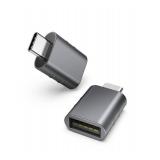 Syntech USB C to USB Adapter Pack of 2, USB 3.0 Female to Thunderbolt 4/3 Adapter Compatible with MacBook Pro Air 2024, Surface, iPad, iPhone, Galaxy Notebook, XPS and More Type C Devices, Space Grey