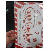 Candy Cane Lane Tin Sign