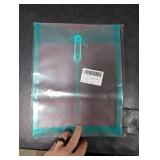 LaOficina Poly Clear Envelopes with Button String Snap Closure 1 Inch Gusset Top Opening Letter Size 5 Per Pack Assorted Color