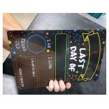 First Day Last Day of School Chalkboard Double Sided Sign - 12 x 7.9