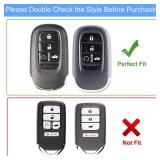 Aoocar TPU Key Fob Cover, Fit for Honda Accord Civic HR-V CR-V Pilot 2022-2026, 4/5 Button, White