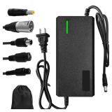 54.6V 3A/5A Charger,3A Charging Speed is 100% Fast Than 1.5A and 50% Faster Than 2A,6 Plug for Various Lithium Batteries, Such as Lawn Mower and Wheelchair Lithium Batteries, etc. (3A-6 Plugs)