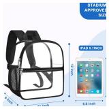 Oraben Clear Backpack for Stadium Events Clear Bag Small Stadium Backpack Waterproof 12x6x12 for Women Men Adult Concert Sports