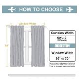 ChrisDowa White 100% Blackout Curtains for Bedroom with Black Liner, 2 Thick Layers Total Blackout Thermal Insulated Grommet Window Curtains 2 Panels Set (Pure White, 52 x 54 Inch)