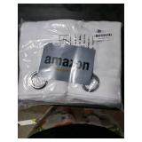 ChrisDowa White 100% Blackout Curtains for Bedroom with Black Liner, 2 Thick Layers Total Blackout Thermal Insulated Grommet Window Curtains 2 Panels Set (Pure White, 52 x 54 Inch)