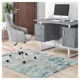 Anidaroel 36x48 Abstract Office Chair Mat for Hardwood Floor, Anti-Slip Desk Chair Mat for Hard Floors, Under Desk Rug for Rolling Chair, Computer Chair Mat, Large Floor Protector Rug