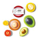 SOOPLEU Avocado Saver and Tomato Holder - Set of 4 Reusable Storage Containers for Fridge - Ideal for Garlic, Onions, Lemons, and Potatoes