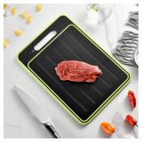 Cutting Board Double Sided,2 Pcs Vegetable Board With Sharpening Stone,Large Size+Small Size,Food Grade Stainless steel and Wheat straw PP Material,Eco-Friendly (Gray)