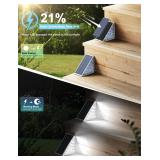 AUDLES LED Solar Step Lights Stair Light Solar Deck Lights IP67 Solar Decoration Lights for Yard, Patio, Garden, Walkways, Front Door, Pathway, Driveway, Porch 6PK