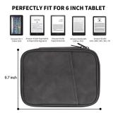 HoYiXi Universal Sleeve Bag for 6,6.8,7 Kindle Paperwhite/Colorsoft 2024-2012 Compatible with 6-6.8 All-New Kindle/Kobo/Tolino/Sony,6 EReader with Anti-Drop Protective Cover,Grey