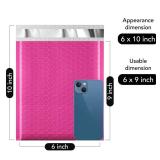 Fuxury Bubble Mailers 6x10 100 Pack Pink Thick Padded Envelopes Usable Size 6x9 Mailing Envelopes Bubble Padded, Shipping Bags for Mailing,Packaging, Small Business, Boutique, Bulk #0