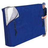 Cosy Family Mattress Bags for Moving with 8 Handles - 170GSM Extra-Thick Mattress Bag for Moving Supplies - Reusable Mattress Cover Protector Storage with Zipper - Queen Size - Blue