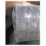 Desk Organizer with 12 Drawers, FODIENS 3 Packs Stackable Desktop Storage Box with Removable Drawer, Clear Sunglasses Organizer Display Case for Stationery Marker Pens Eyeglasses Office Supply