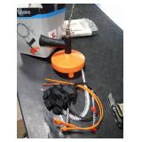 Drain Snake Auger 33 Feet, Plumbing Snake Drain Hair Clog Removal Tool, Heavy Duty Toilet Snake Auger, Sink Unclogger Drain Cleaner Tool for Bathroom Kitchen Tub Shower Drain Clog Remover with Gloves