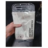 24 Silicone Sink Splash Guard - Kitchen Sink Accessories with Drip Tray, Sponge Holder & Soap Dish, 6° Slope Design for Easy Drainage, Foldable & Fasten Button for Secure Fit, Grey