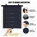 Car Window Shade for Baby, 2 Pack Retractable Kids Side Window Sun Shade for Car Back Windows Roller Shades with Enhanced Suction Cups Pull Down Car Sun Blocker Backseat Sun Shade Shield (15 x 18)