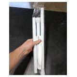 White Tension Curtain Rod for Windows 28 to 48 inch, Adjustable Expandable Pressure Spring Curtain Rod No Drilling, 7/8 Curtain Rod for Bedroom Doorway Closet Door