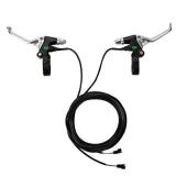 Brake Levers, Aluminium Alloy Waterproof Electric Bike Brake Handle Grip Brake Accessory