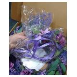 KTGOW 24 Lavender Wreath for Front Door - Artificial Floral Lush Summer Wreath with Adjustable Headband & DIY Decor for Wall, Home, Wedding, Party, Christmas (Purple)