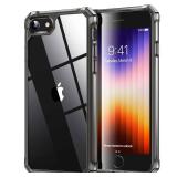 ESR for iPhone SE (2022) Case, iPhone SE (2020) and iPhone 8, Military-Grade Protection, Shock-Absorbing Corners, Yellowing-Resistant Back, Phone Case for SE 3/2, Air Armor Case, Clear Black