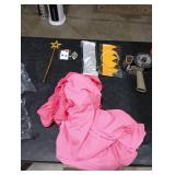 Pink Princess Dress for Girls, Kids Princess costume with Crown Gloves Wand Earrings 3T 4T