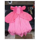 Pink Princess Dress for Girls, Kids Princess costume with Crown Gloves Wand Earrings 3T 4T