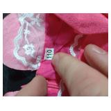 Pink Princess Dress for Girls, Kids Princess costume with Crown Gloves Wand Earrings 3T 4T