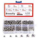 Breezliy 600 Piece 6 Sizes Assorted Loose Bicycle Bearing Balls 1/4 7/32 3/16 5/32 1/8 and 3/32