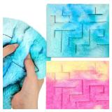 Frienda 2 Pack Marble Maze Mat Fidget Tactile Sensory Toys Stress Relief Toys Relief Anxiety Calming Mats for School Classroom Reduce Stress Anxiety Improve Focus(Vivid Style,8.7 x 6.3 Inch)