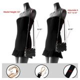 SEAVILIA PU Leather Purse Strap Replacement Crossbody Adjustable Long Thin Handmade Shoulder Handbags Strap