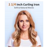 1 1/4 Inch Curling Wand Ceramic Long Barrel,1.25 Inch Curling Wand Iron for Long Hair,Dual Voltage Hair Curling Wand