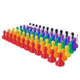 Hestya 96 Pcs Board Game Pieces Multicolor Plastic Pawn Pieces for Board Chess Components 1 Inch Pawns Tabletop Markers Arts and Crafts