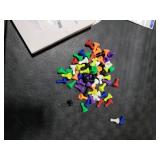 Hestya 96 Pcs Board Game Pieces Multicolor Plastic Pawn Pieces for Board Chess Components 1 Inch Pawns Tabletop Markers Arts and Crafts