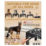 Jovrun Elevated Dog Bowls, Dog Feeder with 2 Stainless Steel Dishes &1 Slow Feeder Bowl, 5 Heights Adjustable Raised Stand for Medium Large, Food Dishes with Non-Slip Feet